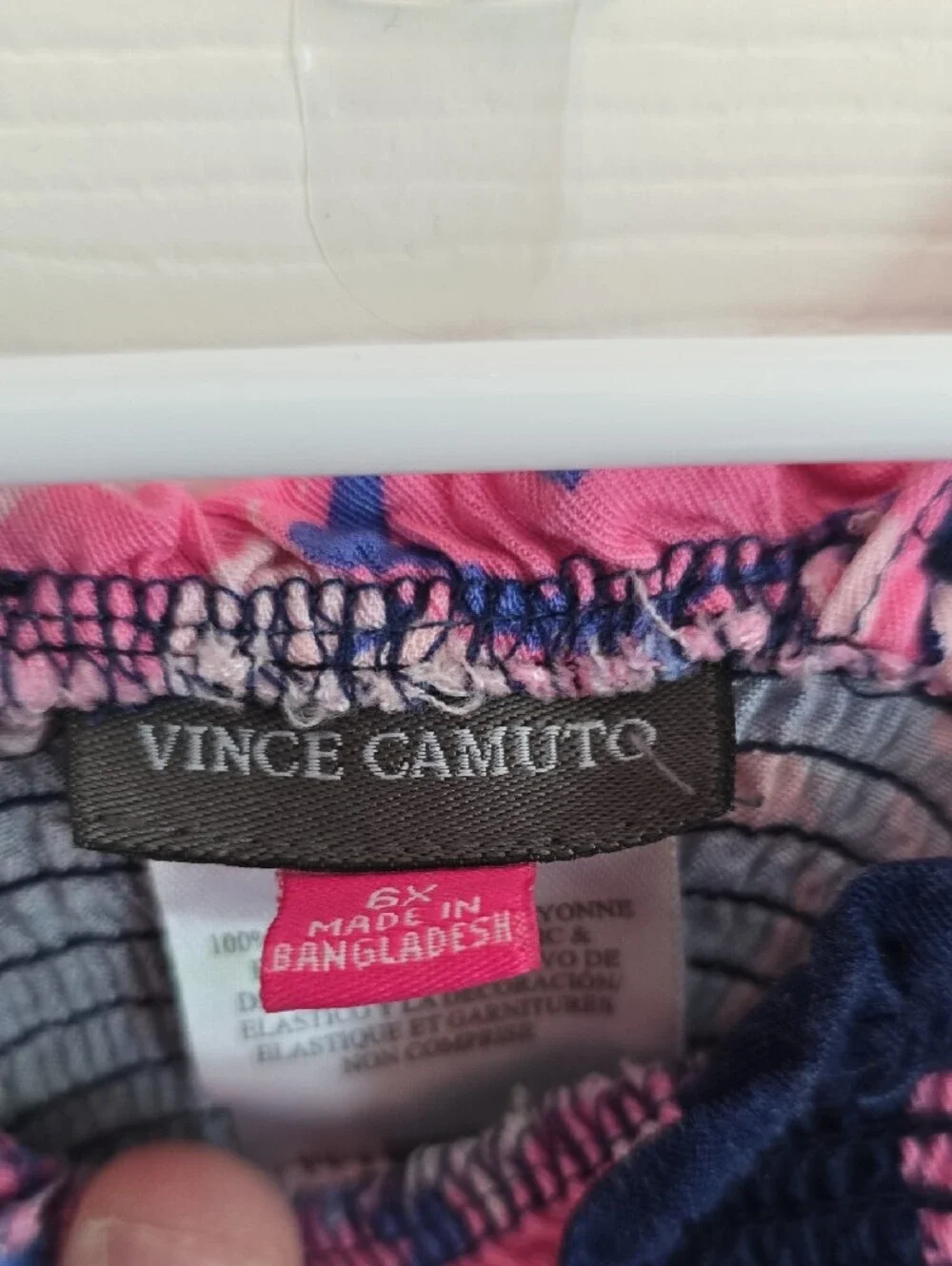 Vince Camuto Girls Navy Dress with Pink and Blue Floral Print Sundress 6X Kids